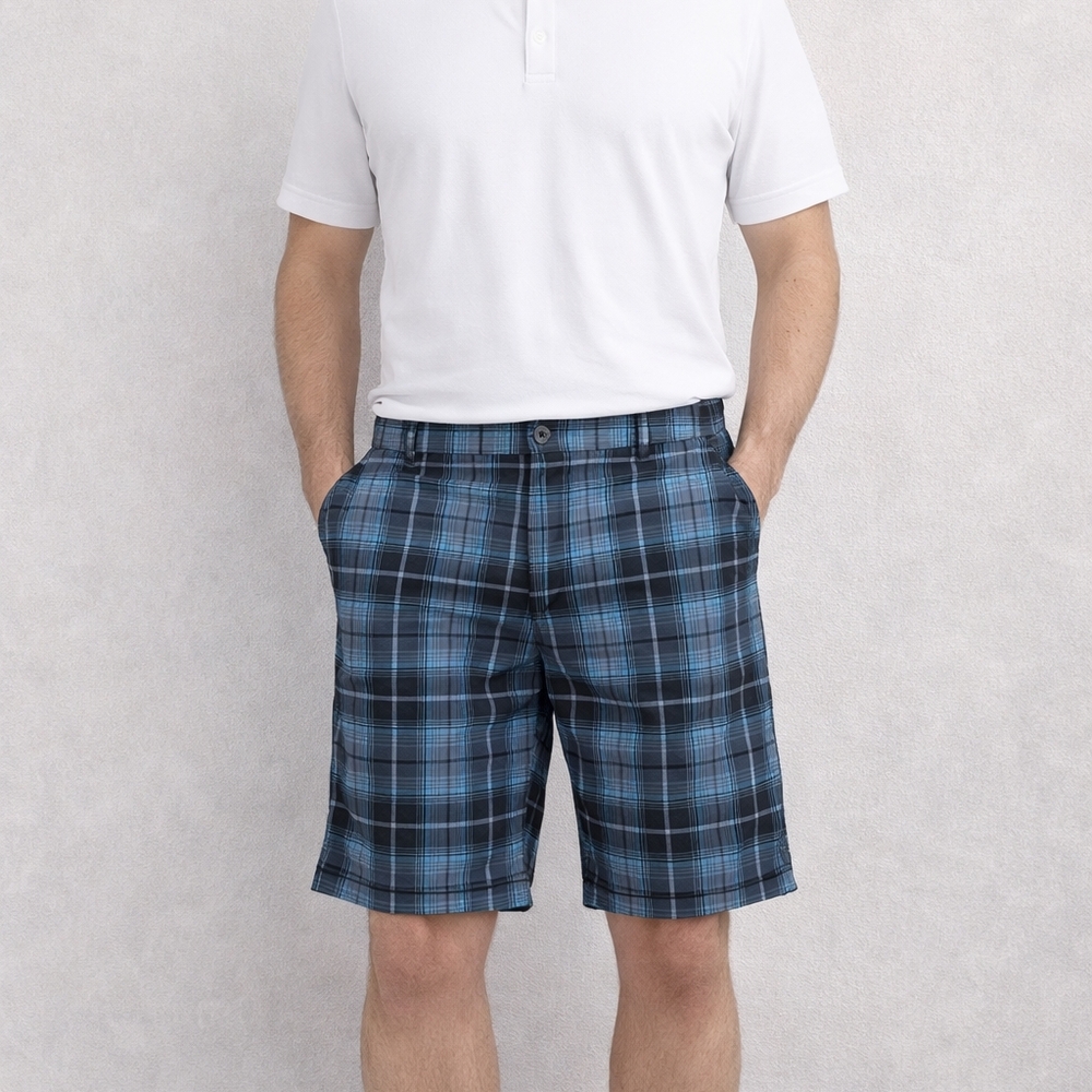 Nike Shorts Tour Performance Dri-Fit Mens Size 38 Golf Blue Plaid